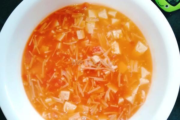 茄汁豆腐汤的做法图解10
