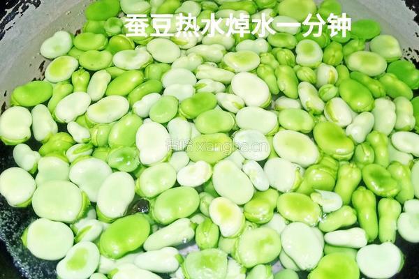 萍乡檫菜炒蚕豆的做法图解4