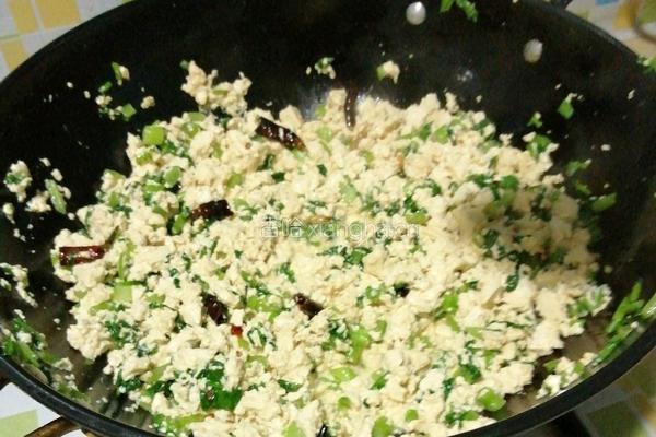 菜心豆腐沫的做法图解4