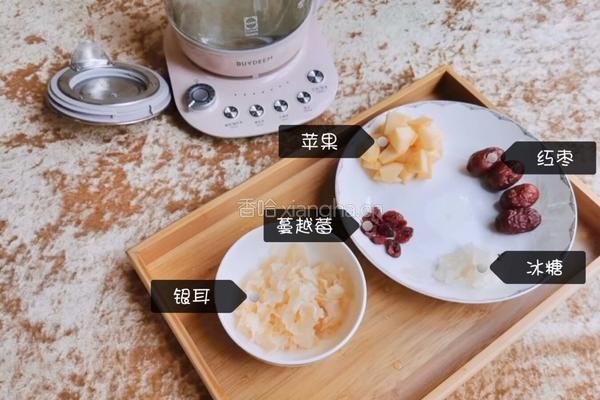 蔓越莓银耳羹简易养生壶版的做法图解1