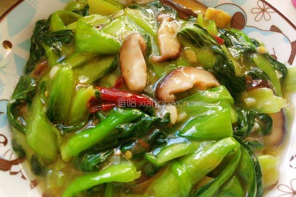 香菇炒油菜的做法图解12