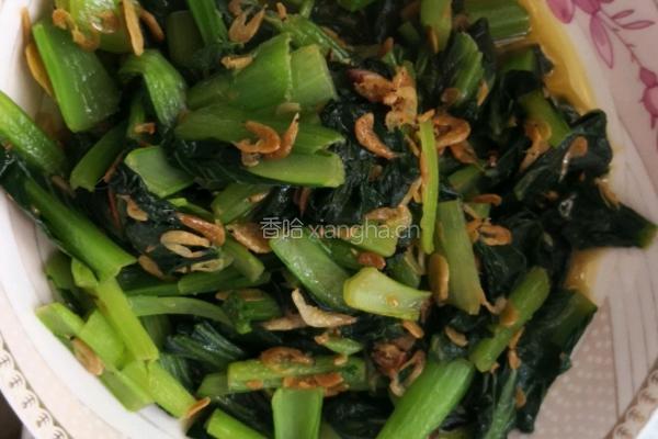 油菜虾皮的做法图解8