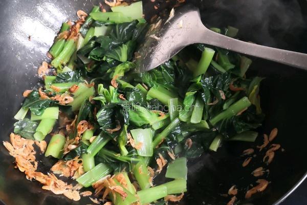 油菜虾皮的做法图解6