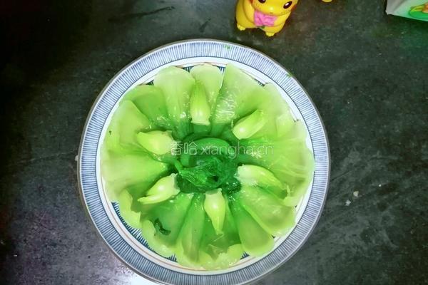 酱汁小油菜的做法图解6