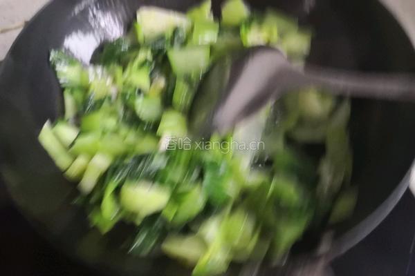 清炒油菜的做法图解4
