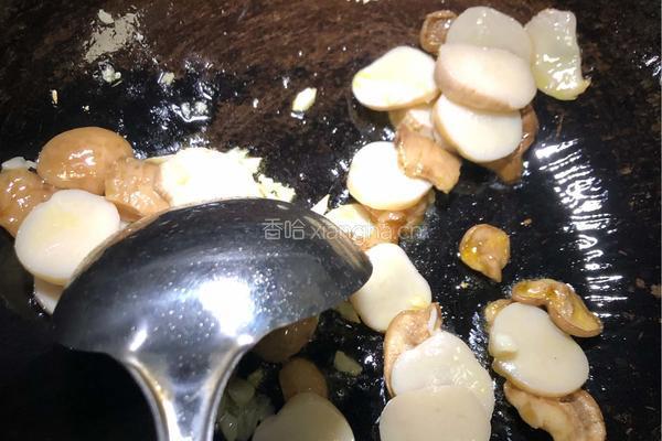青菜炒元蘑的做法图解11