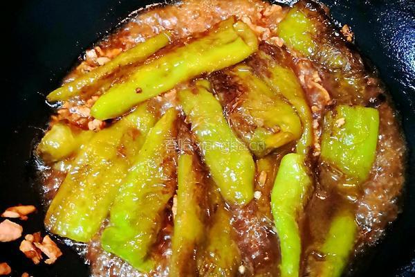 虎皮尖椒肉沫的做法图解10