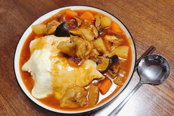 番茄红烩牛腩蛋包饭的做法图解7