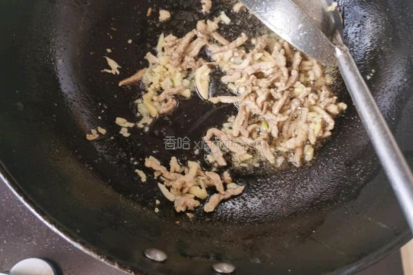 蒜苔炒肉丝的做法图解6