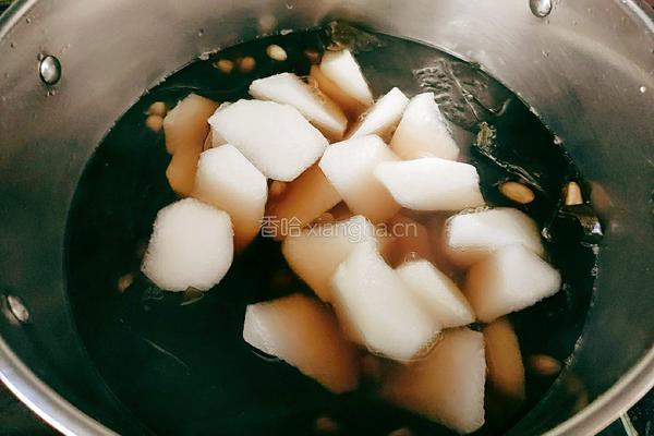海带豆腐白萝卜肉丸汤的做法图解13