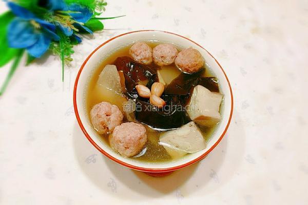 海带豆腐白萝卜肉丸汤的做法图解20