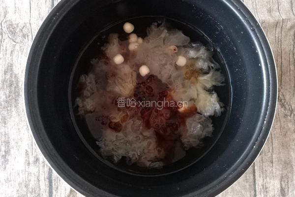 桃胶莲子银耳羹（美容养颜)的做法图解9