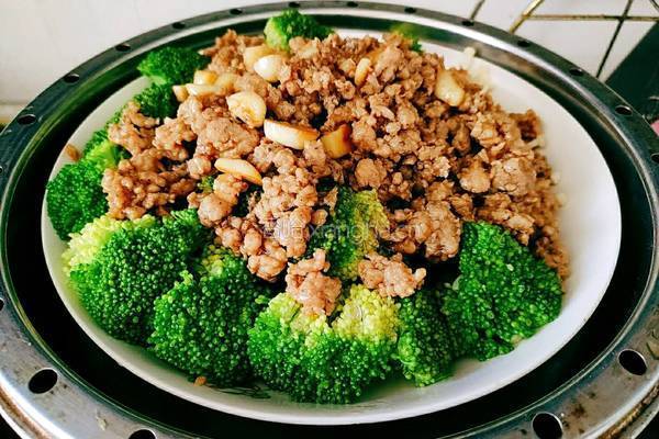 西兰花蒸肉末的做法图解17