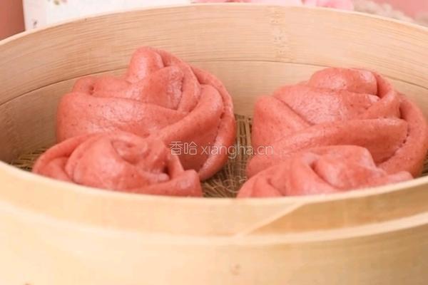 以假乱真的玫瑰馒头给早餐增添一份浪漫的做法图解6