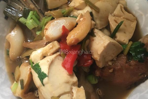 三文鱼头炖豆腐的做法图解6