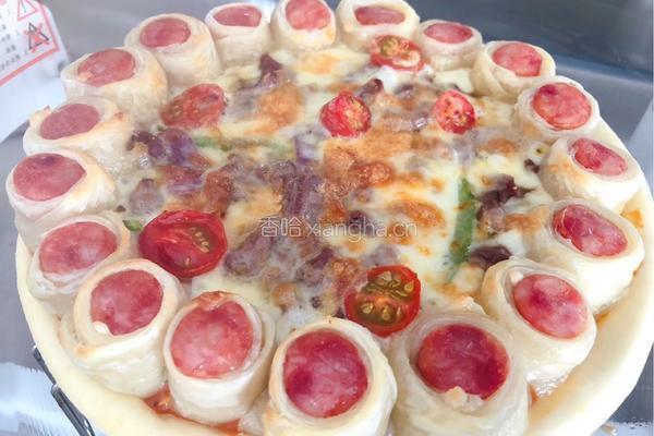 意大利芝士牛肉pizza（空气炸锅版）的做法图解9