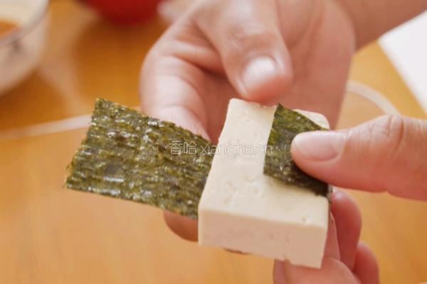 香蕉海苔豆腐的做法图解3