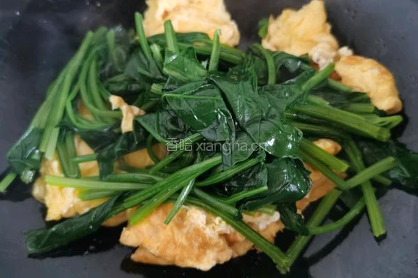 鸡蛋炒菠菜的做法图解4