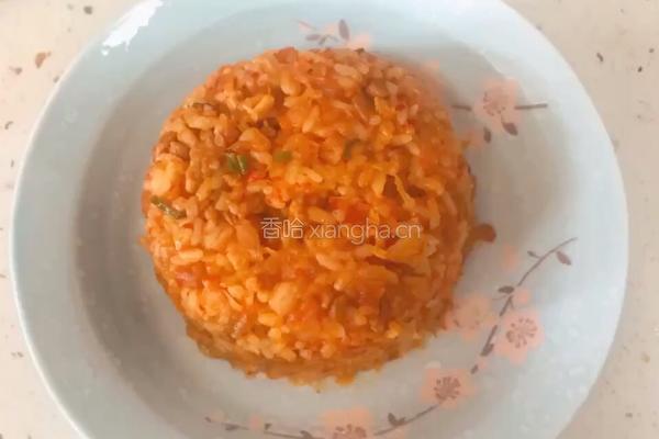 自制辣白菜炒饭的做法图解16