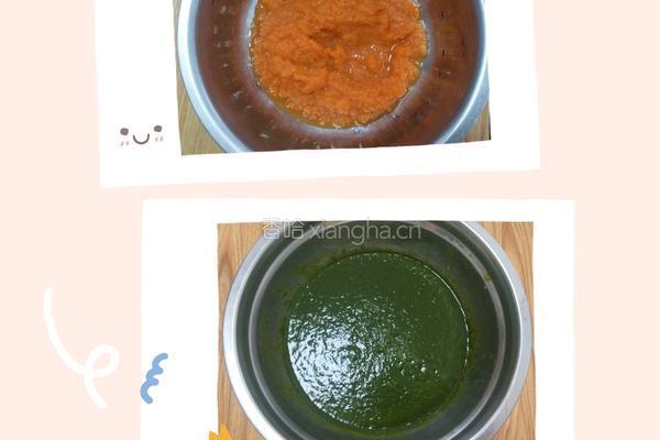 自制蔬菜汁花卷的做法图解1