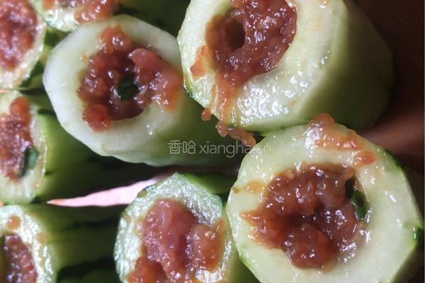 黄瓜塞肉（黄瓜筒）的做法图解5