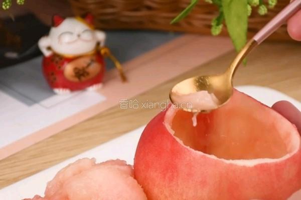 在家自制鲜桃冰淇淋3步就能完成超简单的做法图解1