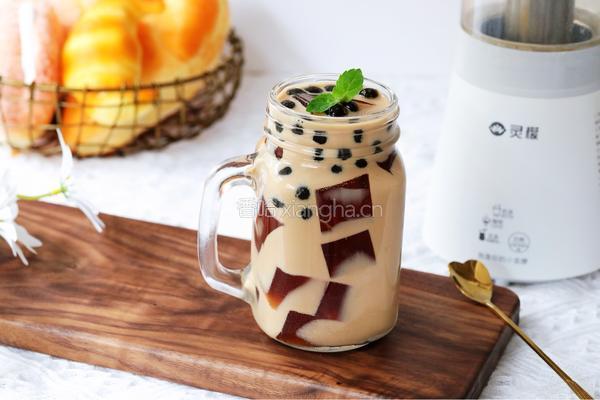 茶冻撞珍珠奶茶的做法图解13
