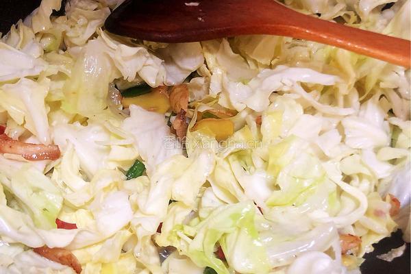 五花肉炒圆白菜的做法图解5