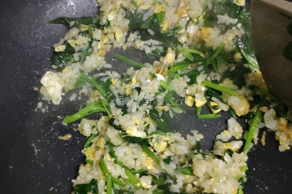 木须菠菜炒饭的做法图解6