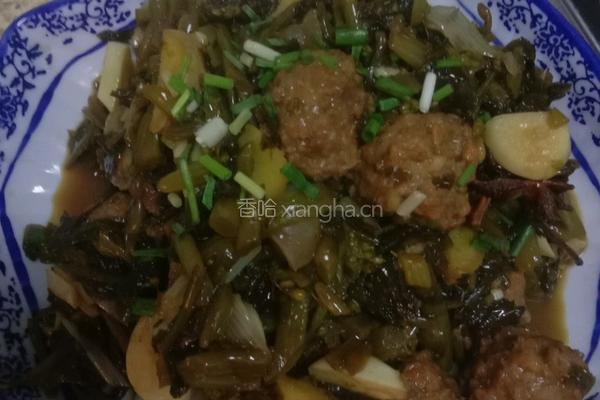 咸菜台焖肉圆的做法图解5