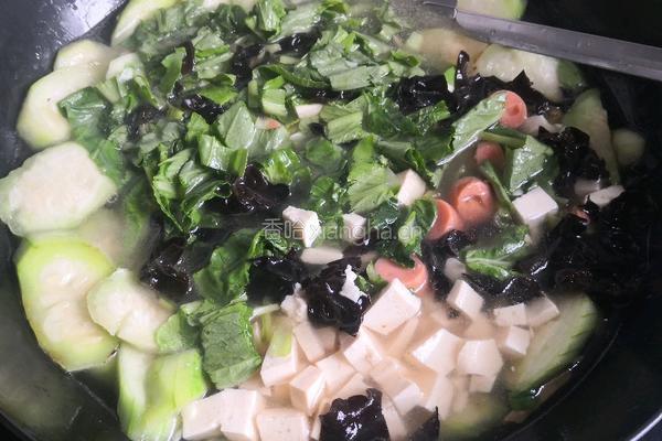 丝瓜豆腐汤的做法图解9