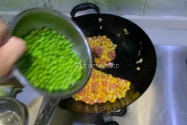 金玉鸿福（玉米甜豆炒火腿丁）的做法图解6