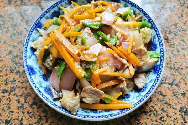 洋葱胡萝卜炒肉的做法图解7