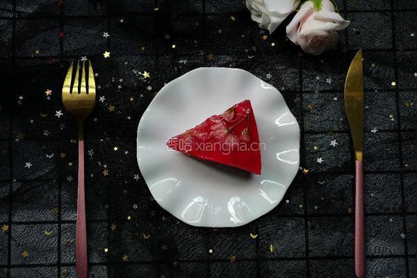 爱心樱花慕斯蛋糕的做法图解11