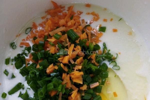 葱花鸡蛋红薯饼的做法图解4