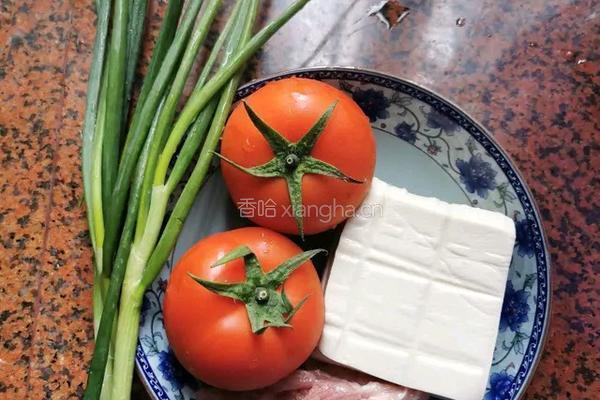 白豆腐番茄汤的做法图解1