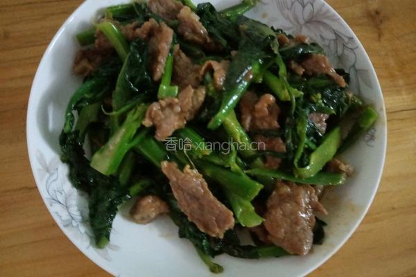 芥兰炒牛肉