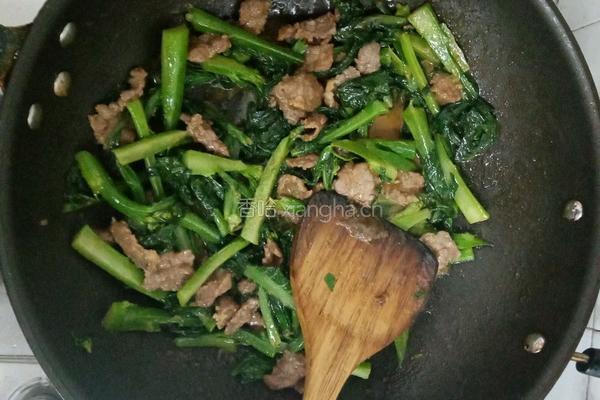 芥兰炒牛肉的做法图解8