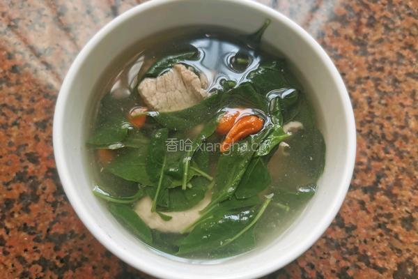 枸杞叶瘦肉汤的做法图解8