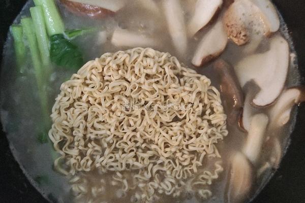 菌菇素菜鸡汤面的做法图解4