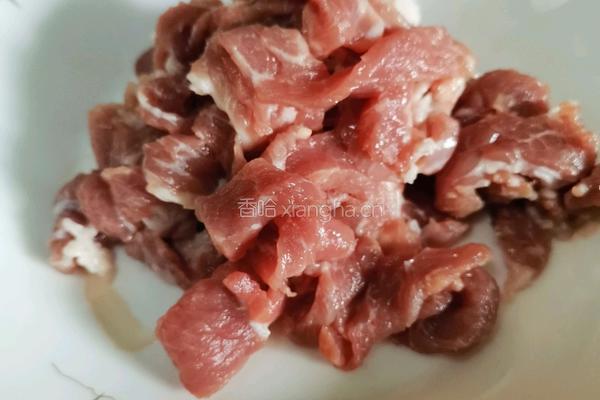 秋葵口蘑小炒肉的做法图解6