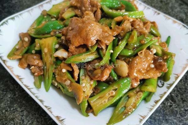 秋葵口蘑小炒肉的做法图解10