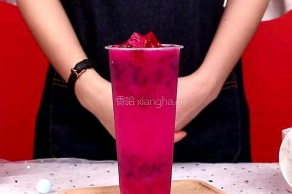 自制饮品｜火龙果养乐多的做法图解9