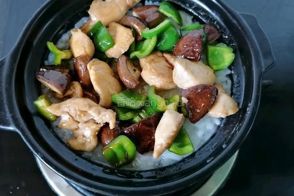 香菇滑鸡煲仔饭的做法图解9
