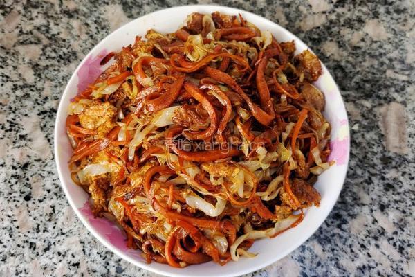 炒粉丝(火腿胡萝卜蔬菜炒米粉）的做法图解14