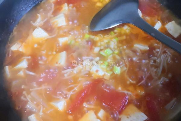 金针菇豆腐汤的做法图解12