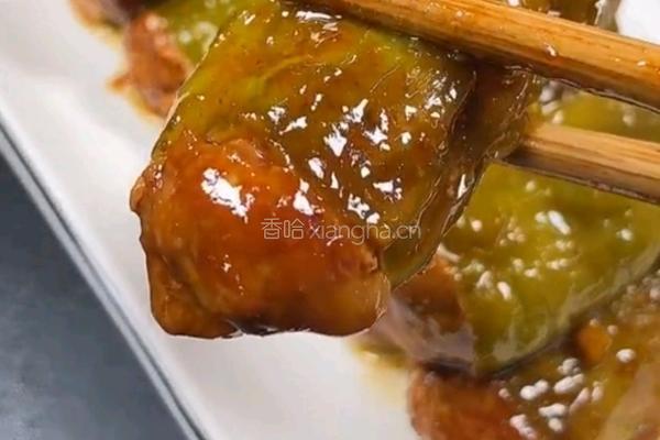 虎皮青椒酿肉的做法图解8