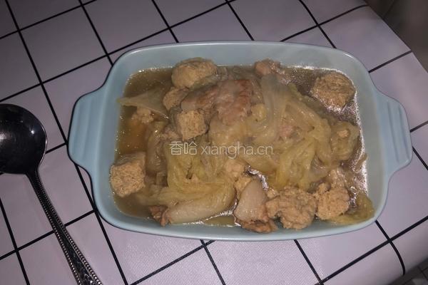 大白菜炖冻豆腐的做法图解6