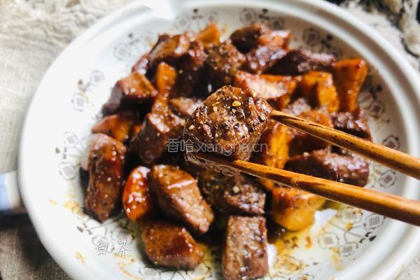 简单美味的杏鲍菇牛肉粒的做法图解13