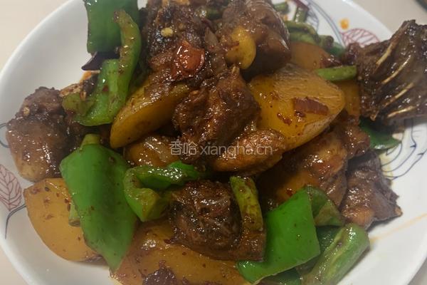 土豆豆角烧鸡肉